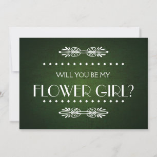Black ChalkBoard Will you be my Flowergirl Invitation