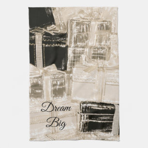 Black Champagne Gold Glam Gifts Tea Towel