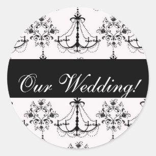 Black Chandelier Wedding Sticker