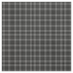 Black Charcoal Grey Tartan Plaid Fabric