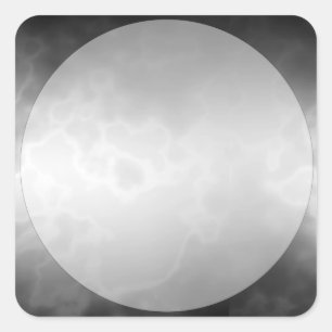 Black Charcoal Marble Label Small Square