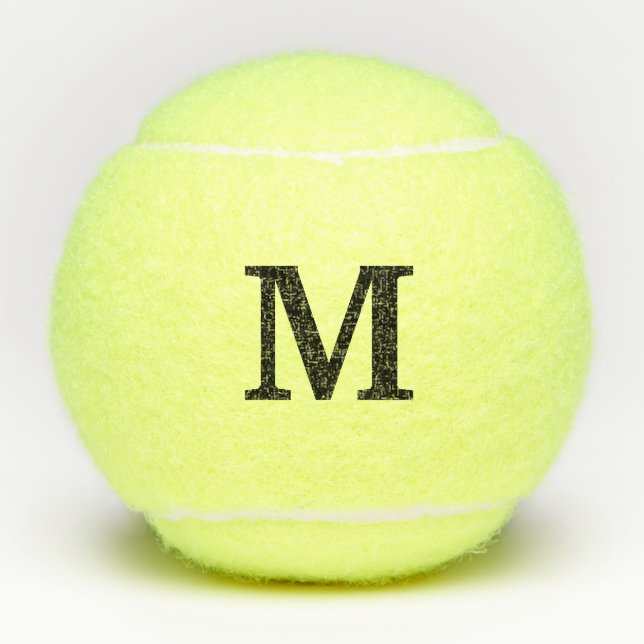 Black Charter Serif Tennis Balls (Front)