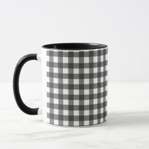 Black check Mugs