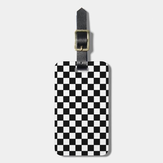 black check patterns luggage tag (Front Vertical)