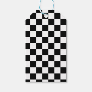 Black Checkered Paper Gift Tags