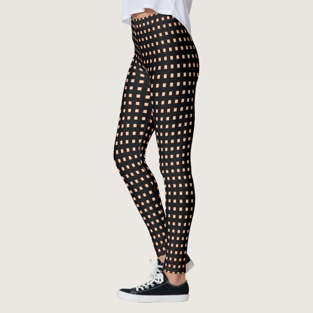 Black-Checks-Gold-_CLASSIC REVAMPED-XS-TO--XL_ Leggings (Left)
