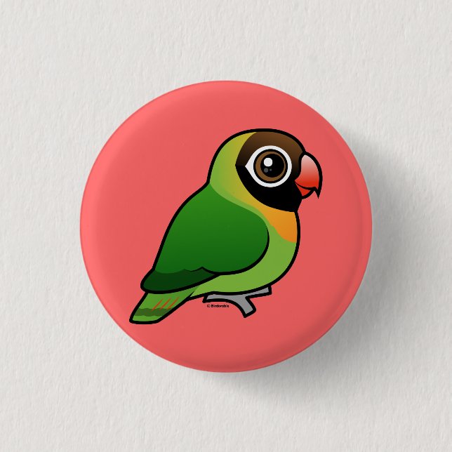 Black-cheeked Lovebird 3 Cm Round Badge (Front)