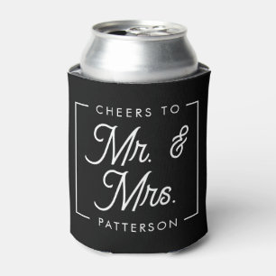 Black Cheers Wedding Favours Can Cooler