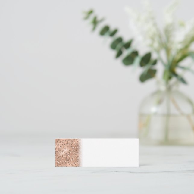 Black Cheetah Leopard Skin Print Pattern Animal Mini Business Card (Standing Front)