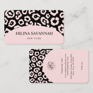 Black Cheetah Skin Business Card