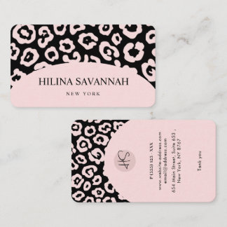 Black Cheetah Skin Business Card