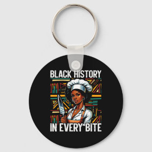 Black Chef African American Cook Black History Mon Key Ring