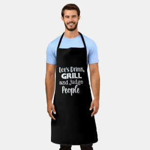 Black Chef Dad Apron - Personalised Grill Gift