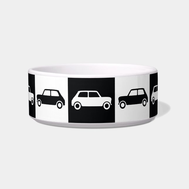 Black Chequerboard Mini Cooper Bowl (Front)