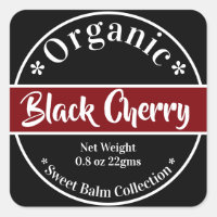 Black Cherry Modern Typography Label Collection
