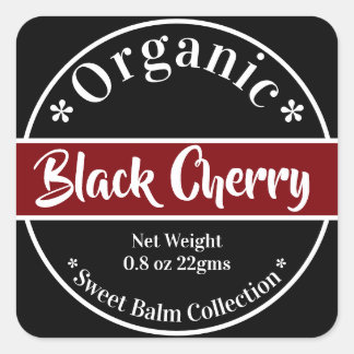 Black Cherry Modern Typography Label Collection