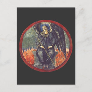 Black Cherubim angel Postcard