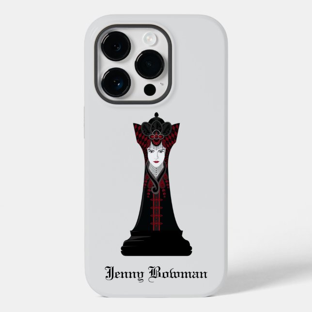 Black Chess queen / Personalised Name Case-Mate iP Case-Mate iPhone Case (Back)