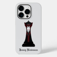 Black Chess queen / Personalised Name Case-Mate iP