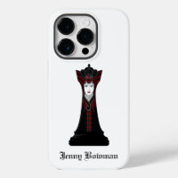 Black Chess queen / Personalised Name Case-Mate iP