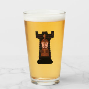 Black Chess Rook Glass