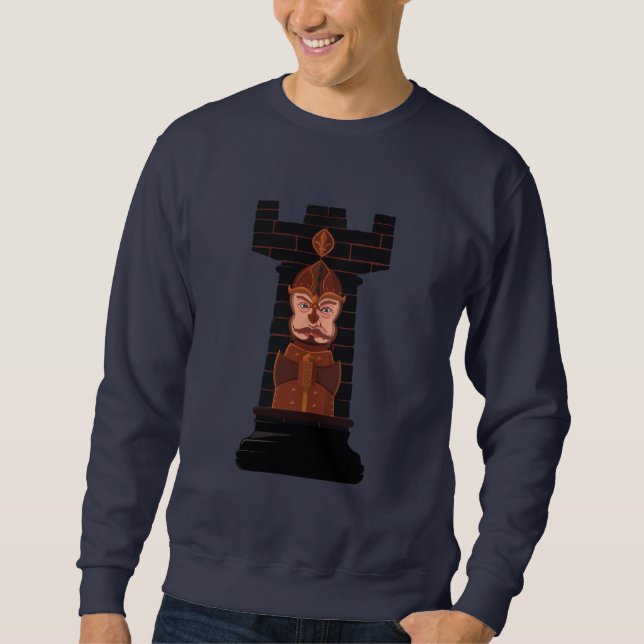 Black Chess Rook Sweatshirt (Front)