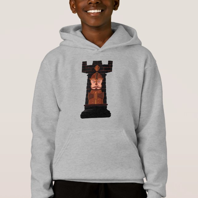 Black Chess Rook T-Shirt (Front)