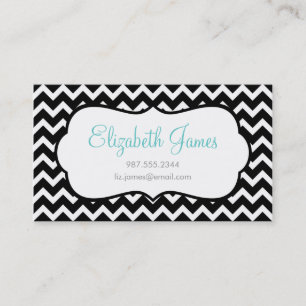 Black Chevron Business Card