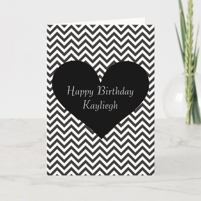 Black Chevron Card (Front)