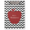 Black Chevron Red Apple Teacher Clipboard