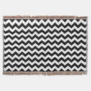 Black Chevron Throw Blanket