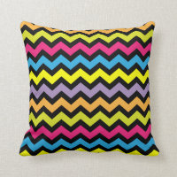 Black Chevron Zigzags with Bright Colours