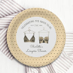 Black Chic Lace Watercolor Lingerie Bridal Shower Paper Plate<br><div class="desc">Black Chic Lace Watercolor Lingerie Bridal Shower Paper Plates Tableware features elegant black lace bras with your personalised lingerie party,  panty party or bridal shower in elegant script. Personalise by editing the text in the text boxes provided. Created by ©Evco Studio www.zazzle.com/store/evcostudio</div>