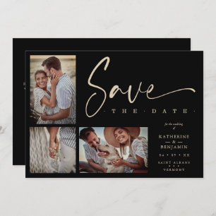 Black Chic Trendy Collage Wedding Covid19 3 Photos