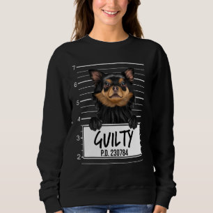 Black Chihuahua Mugshot Guilty Dog Sweatshirt
