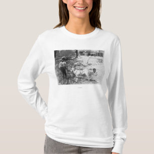 Black Children with Dog Drawn Cart Photograph T-Shirt