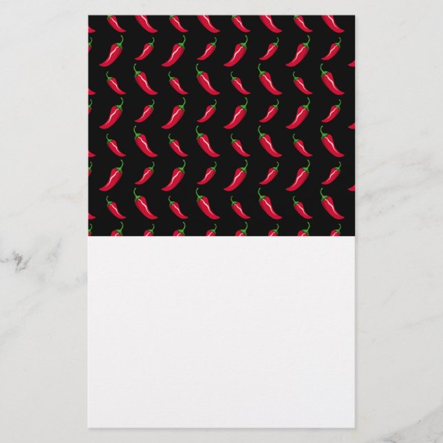 Black chilli peppers pattern (Front)