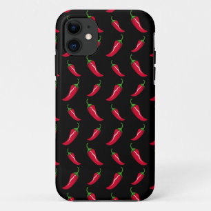 Black chilli peppers pattern Case-Mate iPhone case