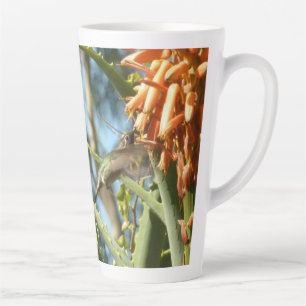 Black-Chinned Hummingbird in Flight Latte Mug
