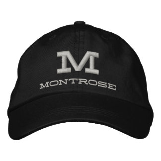 Black Chino Twill Embroidered Hat