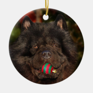 Black Chow Christmas Ceramic Tree Decoration