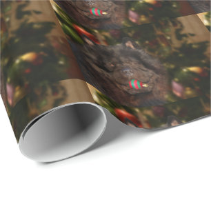 Black Chow Christmas Wrapping Paper