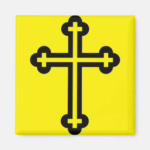 Black Christian cross Magnet