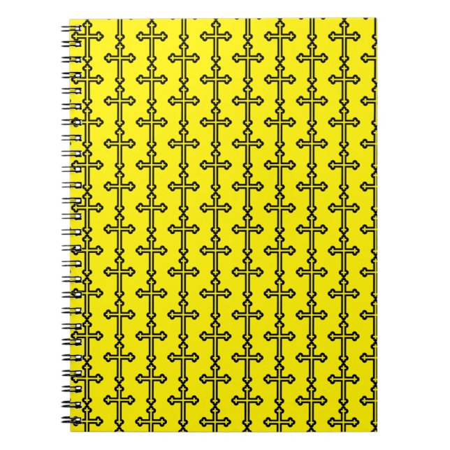 Black Christian cross Notebook (Front)