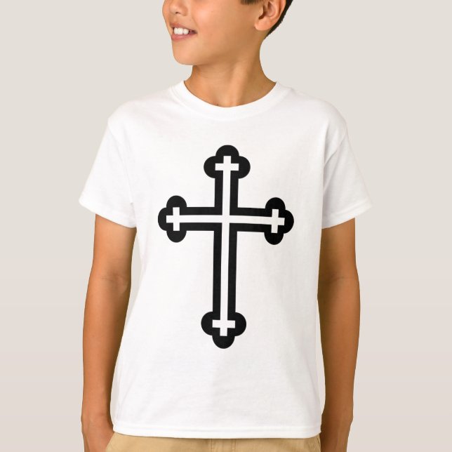 Black Christian cross T-Shirt (Front)