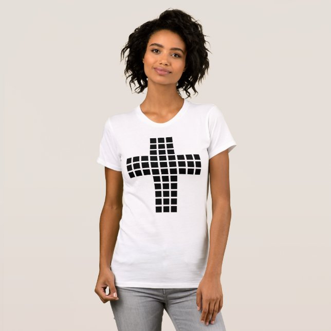 Black Christian Cross T-Shirt (Front Full)
