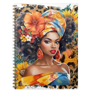 Black Christian woman African American melanin sis Notebook