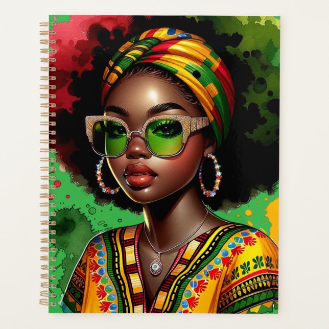 Black Christian woman African American melanin sis Planner (Front)