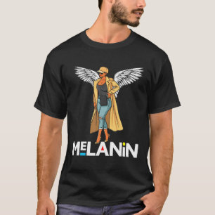 Black Christian Women Melanin Queen Angel Brown Sk T-Shirt
