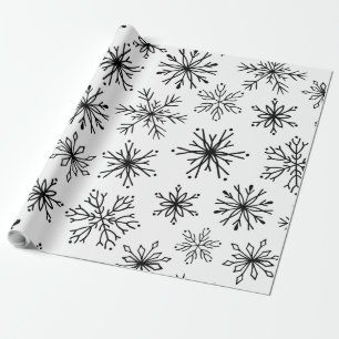 Black  Christmas Art Pattern  Wrapping Paper